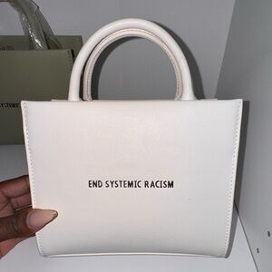 Brandon Blackwood ESR Tote. Leather with silver hardware.